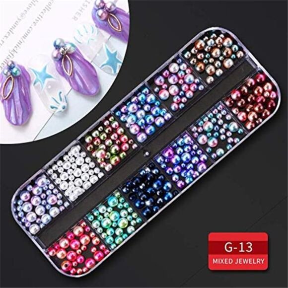 9 boxes Nail Rhinestones,Nail Gems Nail Diamonds,Nail Art Studs Nail Crystals - Picture 4 of 8